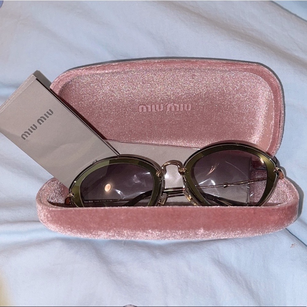Authentic Miu Miu Sunglasses Green Frames 52mm - image 1